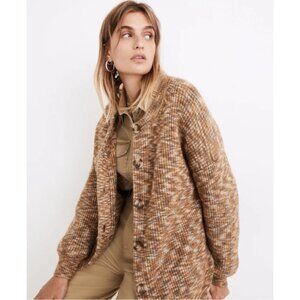 Madewell NWT Women's Gold/Brown Space-Dyed WINSTEAD Cardigan Sweater, Medium
